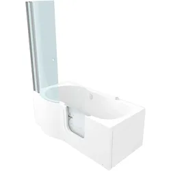 AcquaVapore Seniorendusche und Wanne mit Whirlpool S12D-AIR-R Dusche 85x170cm OHNE 2K Scheiben Versiegelung