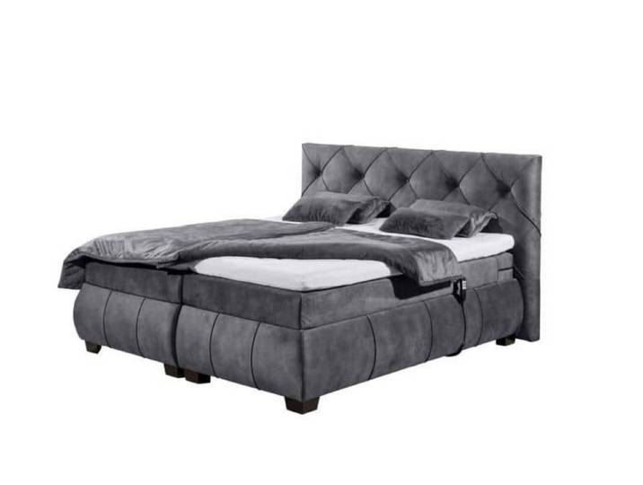ED EXCITING DESIGN Boxspringbett Sanur 180x200 elektrisch verstellbar, 7Z-TTFK-Matratze und HR-Topper, Elektrisch verstellbar, 7Z-TTFK-Matratze und HR-Topper