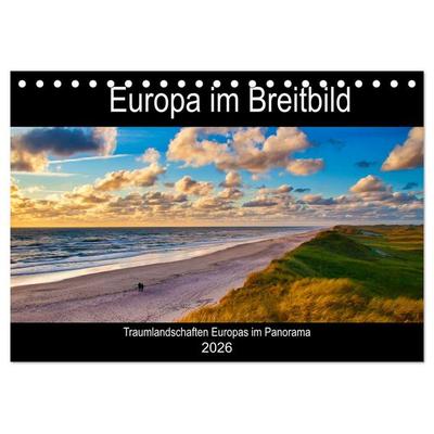 Europa im Breitbild (Tischkalender 2026 DIN A5 quer), CALVENDO Monatskalender