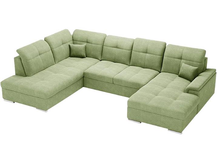 Ecksofa BRUNO Stoff olivgrün