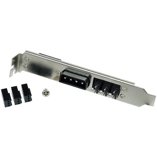 Phobya Slotblende 4Pin Molex & 3x 3Pin Lüfterstecker