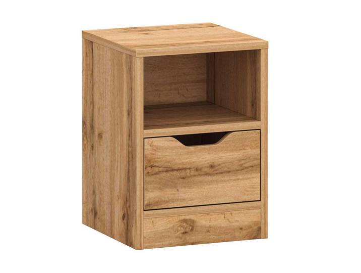 Feldmann-Wohnen Nachttisch T02 Wotan Eiche 31 / 31 / 43cm, Braun, Holz, Rechteckig,Rechteckig, 31x43x31 cm, Schlafzimmer, Nachtkästchen
