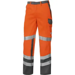 Multinorm Bundhose "2213-840" Hi-Vis Protect - 50 - kurz - warnorange/dunkelgrau