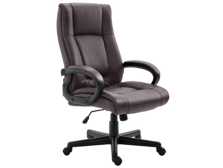 CLP Chefsessel Lederlook Braun, Kunststoff, 66x106x70 cm, Büromöbel, Bürostühle, Chefsessel