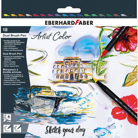 E. Faber Sketch Marker, 18 Stifte, 2 Spitzen