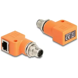 DELOCK M12 Adapter A-kodiert 8 Pin Stecker zu RJ45 Buchse