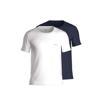 T-Shirt BOSS "T-Shirt B-TShirtRN 2P Comfort 2er Pack", Herren, Gr. 3XL, blau, Obermaterial: 100% Baumwolle CO., Shirts T-Shirt