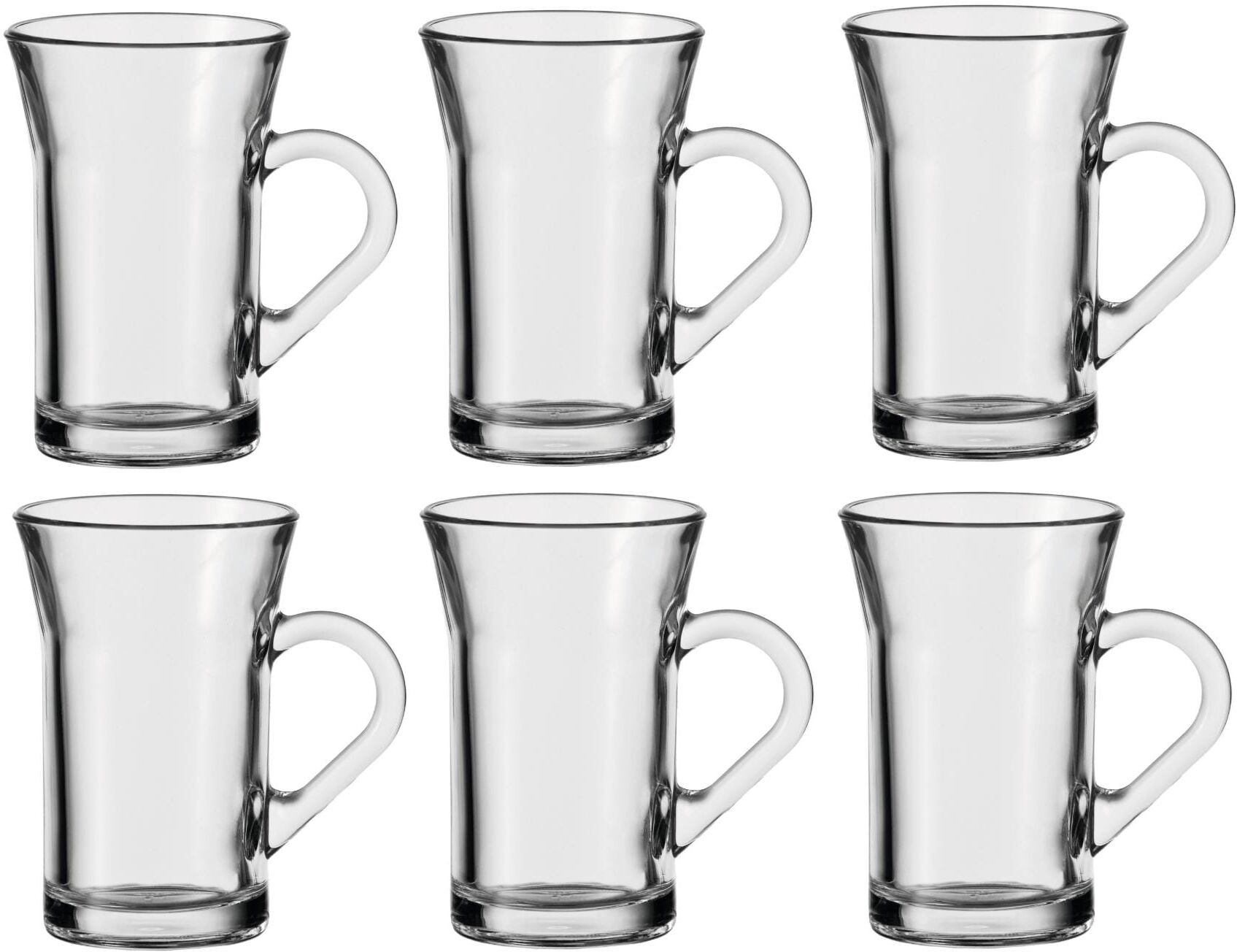 Tasse MONTANA-GLAS "Montana Ceylon 230 ml", transparent, H:12cm Ø:10cm, Glas, Trinkgefässe, Tasse transparent Ø 10cm x 12cm, 230ml, 6 Stk.