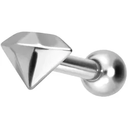 Titan Ohrpiercing mit Innengewinde DIAMANT