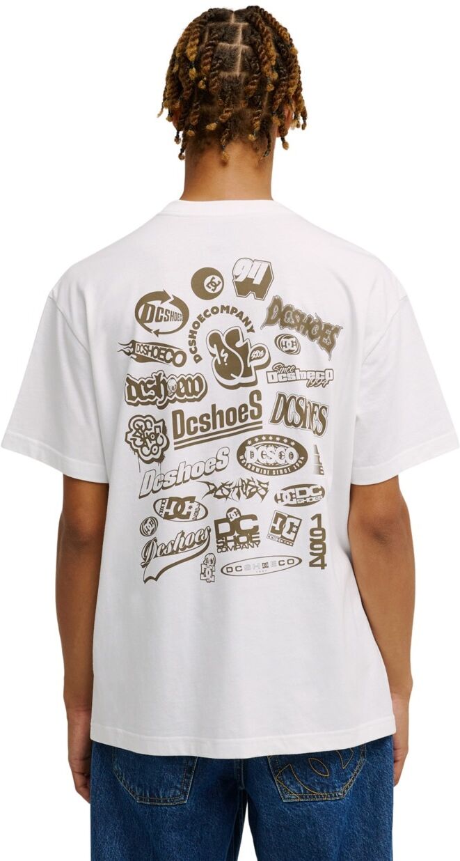 T-Shirt DC SHOES "DC Accumulation", Herren, Gr. L, weiss (weiß), Obermaterial: 75% Baumwolle, 25% Baumwolle., Shirts T-Shirt weiß L