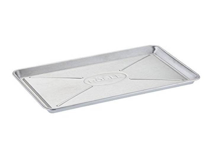 RÖSLE Barbecue Universalschale, Hochwertige Edelstahlschale zum Marinieren, Servieren oder als Tropfschale für Gas- und Kohlegrills, Edelstahl 18/10, Spülmaschinengeeignet, 36 x 20 x 2 cm
