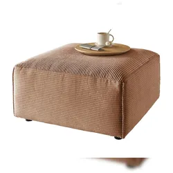 KAWOLA Hocker RANI Polsterhocker Cord rost