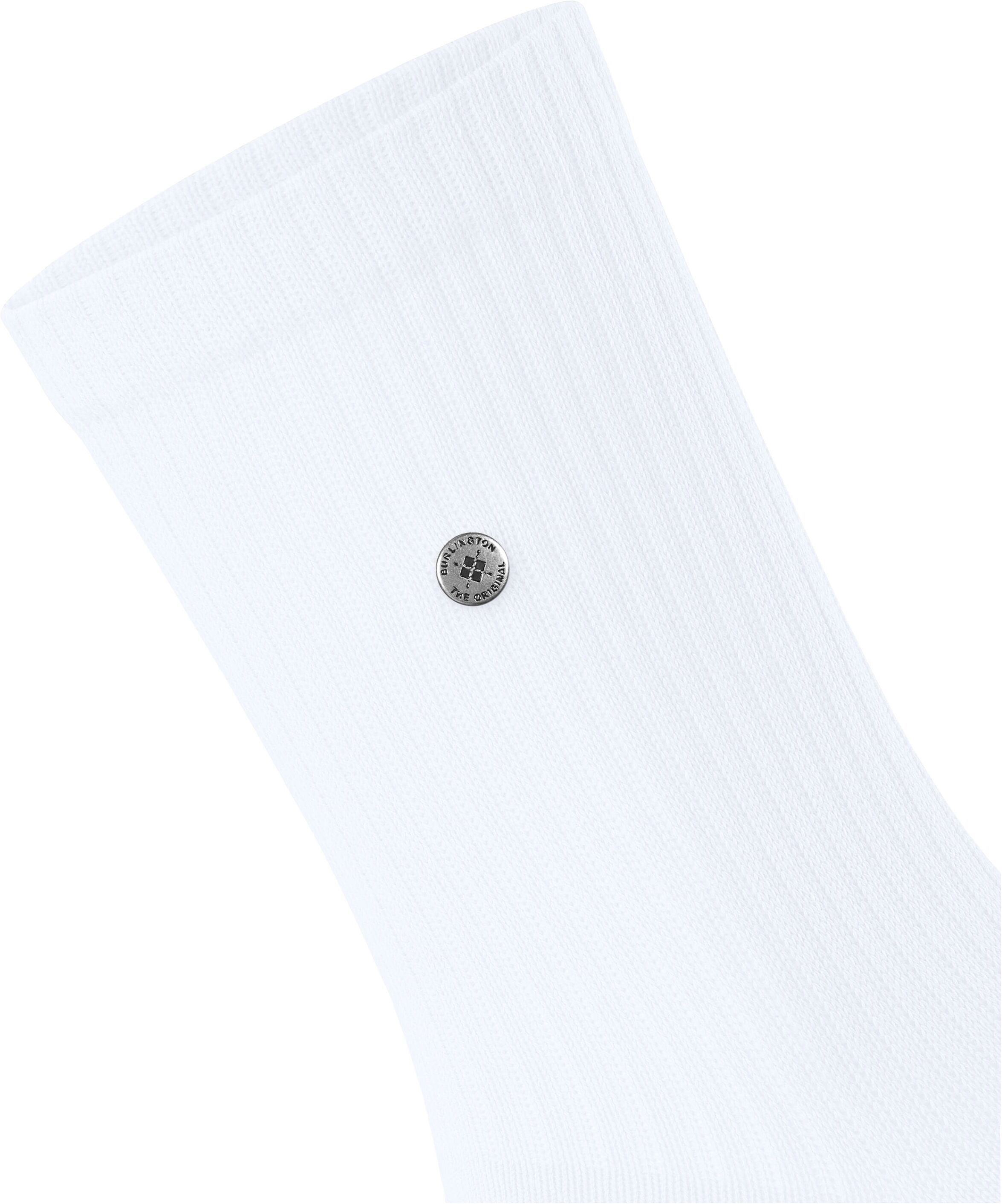 Socken BURLINGTON "Fleet Street", Damen, Gr. 36-41, weiß, Baumwollmischung, unifarben, Socken Socken, Einheitsgröße 36-41, modische Rippenstruktur, Burlington-Clip