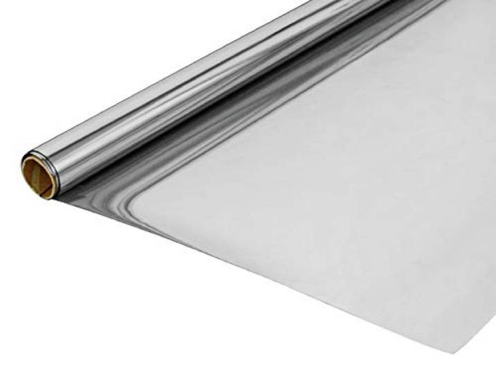 GARDINIA Statische Spiegelfolie, Sicht- und Sonnenschutz, UV-Schutz, Blickdicht, 100% PVC, 60 x 200 cm, Silber