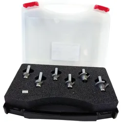 Guhdo, Fräser, HW-Abrundfräser-Satz 6tlg. Schaft=8mm, in Kunststoffbox