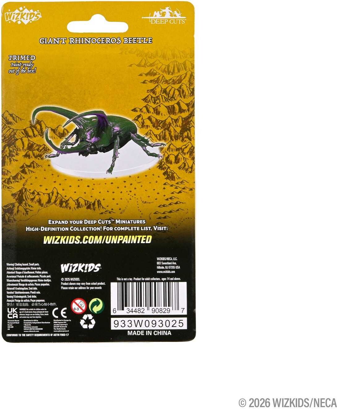 Wiz Kids LLC WizKids Deep Cuts Unpainted Miniatures: Giant Rhinoceros Beetle for Tabletop Gaming