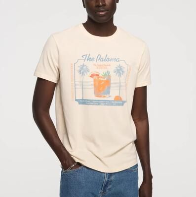 Lucky Brand The Paloma Tee - Men's Clothing Tops Shirts Tee Graphic T Shirts in New Birch, Size L