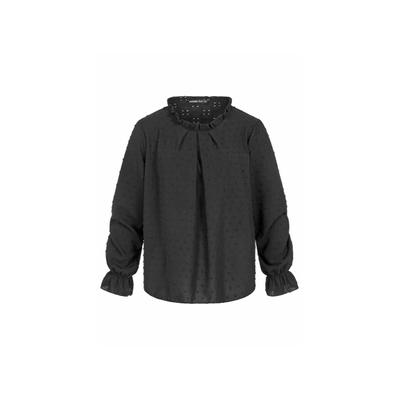 Klassische Bluse CLOUD 5IVE "CLOUD 5IVE Longsleeve Blouse", Damen, Gr. XS, schwarz, 95% Baumwolle, 5% Elasthan, Blusen Bluse