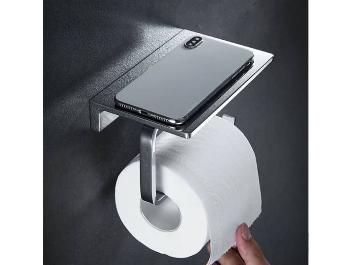 Porte-papier toilette, porte-rouleau mural, support pour téléphone portable