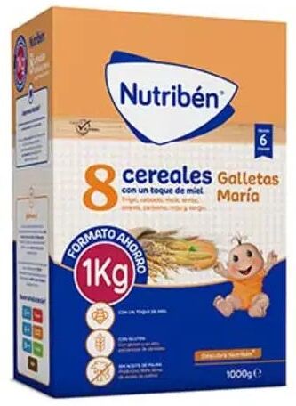 NUTRIBEN Papilla Instantanea 8 Cereales Con Galleta Maria 1 Kg