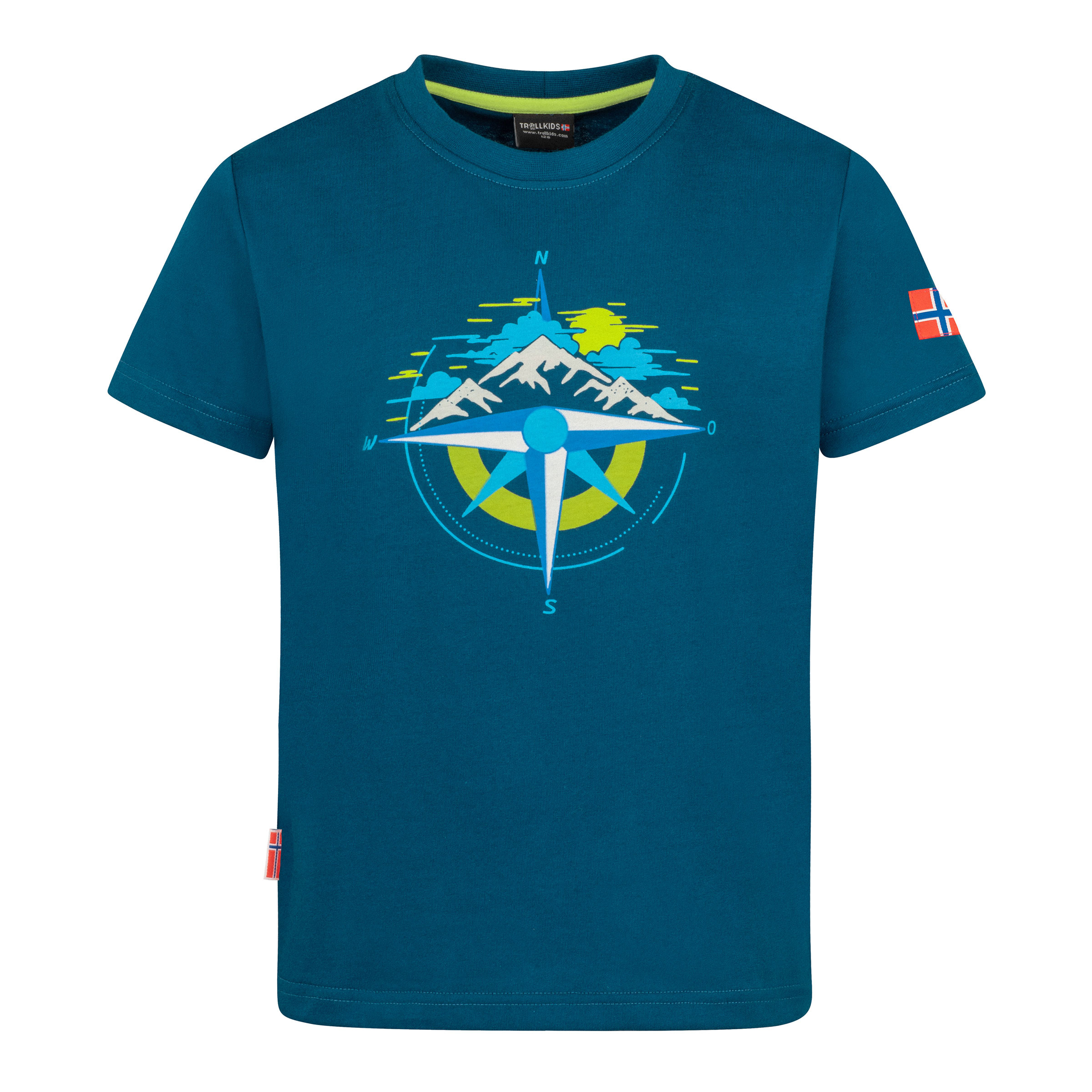 Trollkids Trondheim Kinder T-Shirts blau Größe 104 Lifestyle Widerstandsfähig