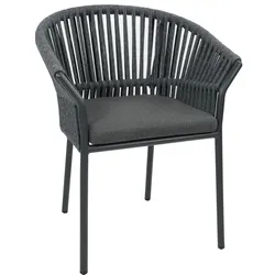Gartensessel Figari Aluminium Grau Anthrazit