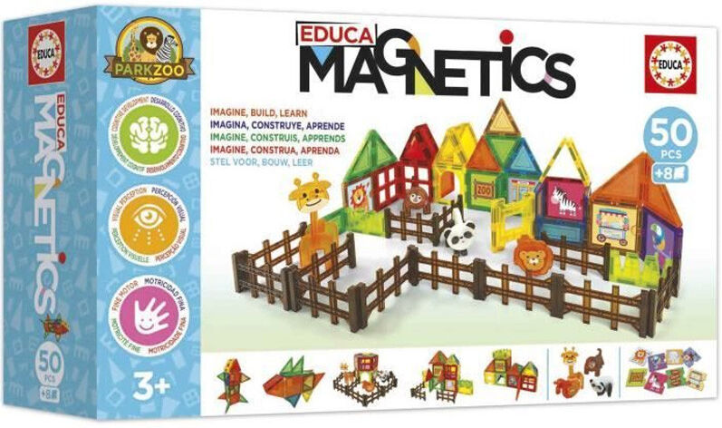 EDUCA BORRAS Magnetics Parc Zoo 50 pcs - Educa