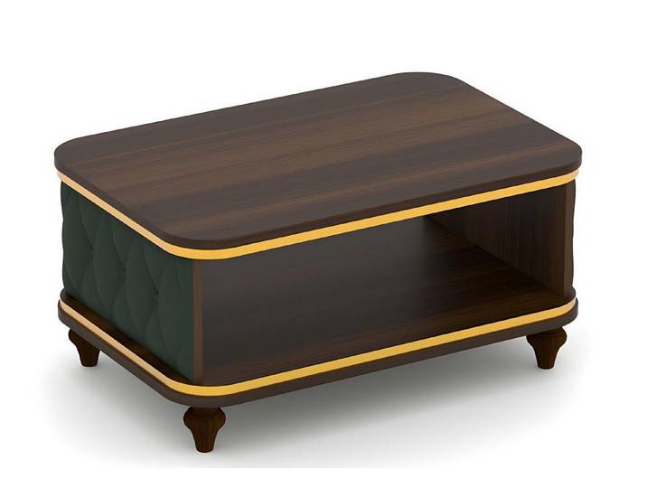 Xlmoebel Couchtisch Luxus Couchtisch in Gold mit offenen Ablagen von XLMOEBEL (Packung, Luxus Couchtisch), Made in Europa
