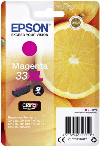 Epson Druckerpatrone T3363, 33XL Original Magenta C13T33634012
