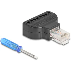 DELOCK RJ45 Stecker Terminalblock m. Schraubendreher Cat.5e
