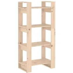 vidaXL Bücherregal/Raumteiler 60x35x125 cm Massivholz