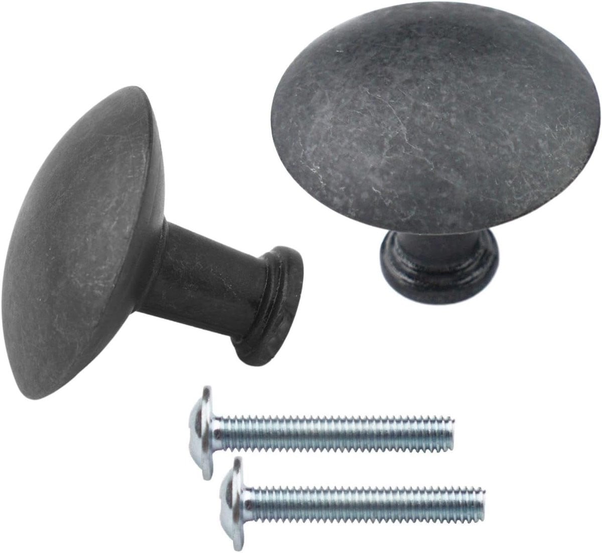 Meubelknop Set Antraciet Mat met Schroeven - Diameter: 32 mm