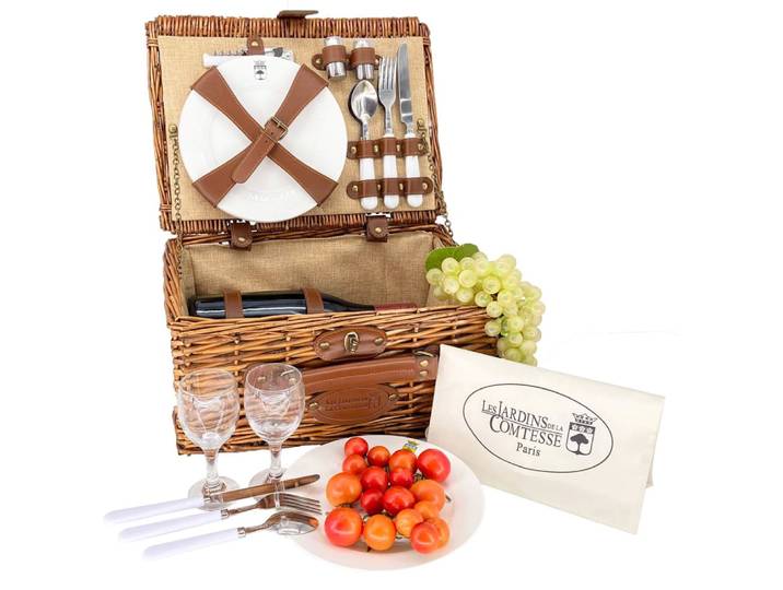 Panier pique-nique Saint-Michel en toile 2 personnes