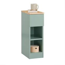 NACHTTISCH mit Schublade, schmal Grün 20x61x35cm
