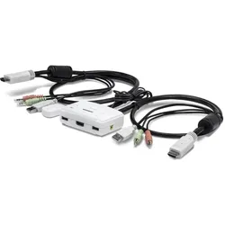 Trendnet TK-215i, KVM Switch, Weiss, Grau