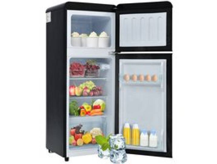 Réfrigérateur congélateur 92 litres 64L+28L réfrigérateur à 2 portes 116kWh/an -27°C ~13°C Frigo a éclairage LED classe D