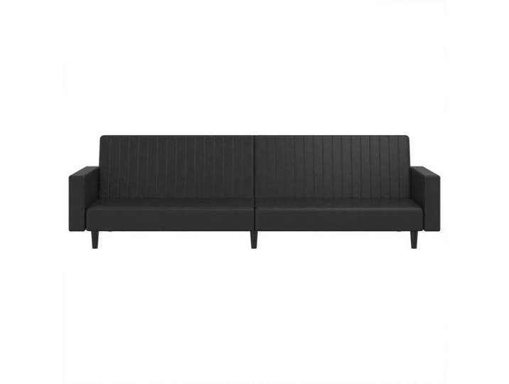 Promotion janvier  Canapé-lit Convertible - CLARENCE - 2 places - noir similicuir 220x84.5x69 cm CC410