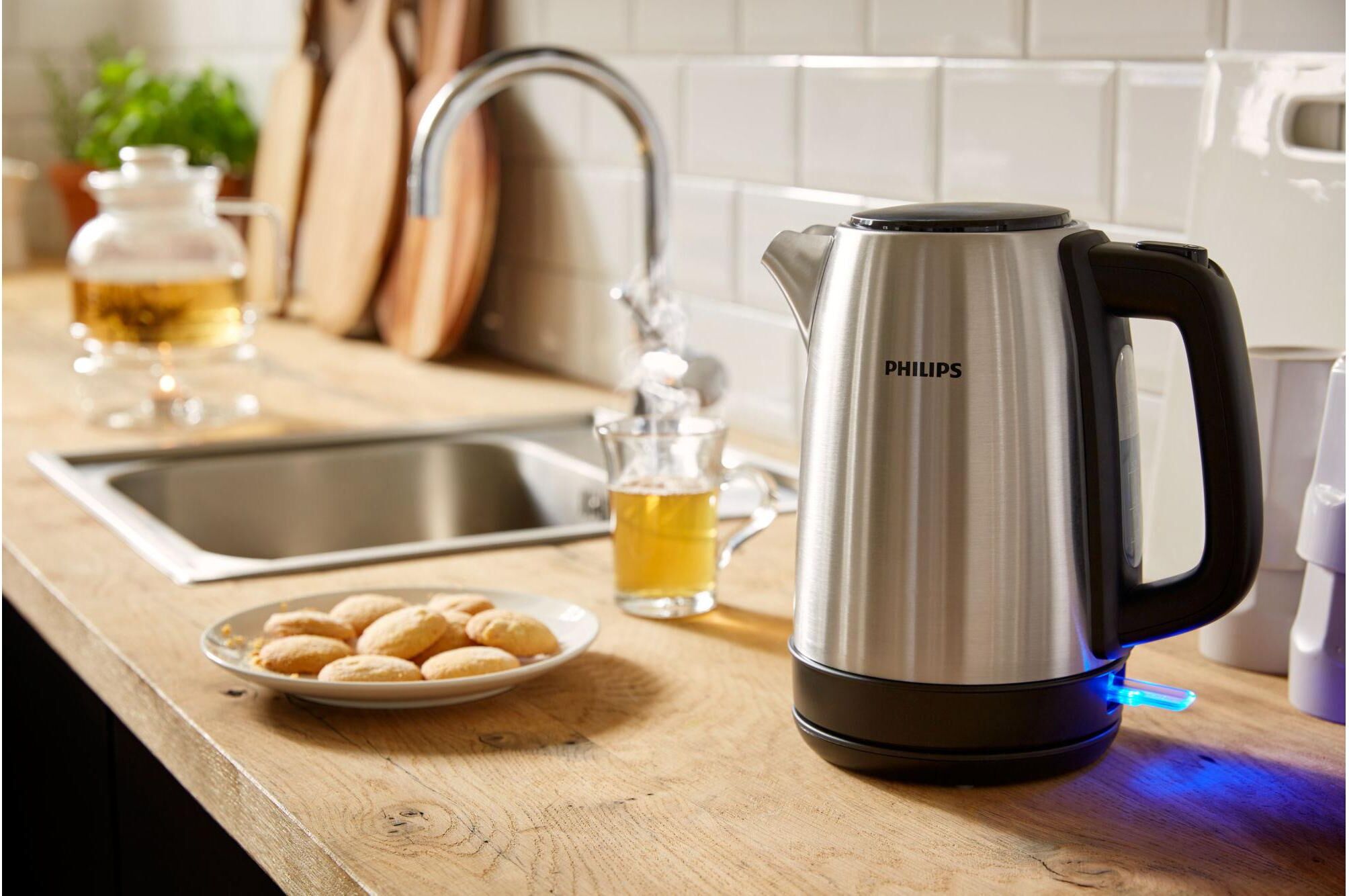 Philips Wasserkocher "Daily Collection HD9350/94", silber (silberfarben), Wasserkocher, Wasserkocher silberfarben Einheitsgröße