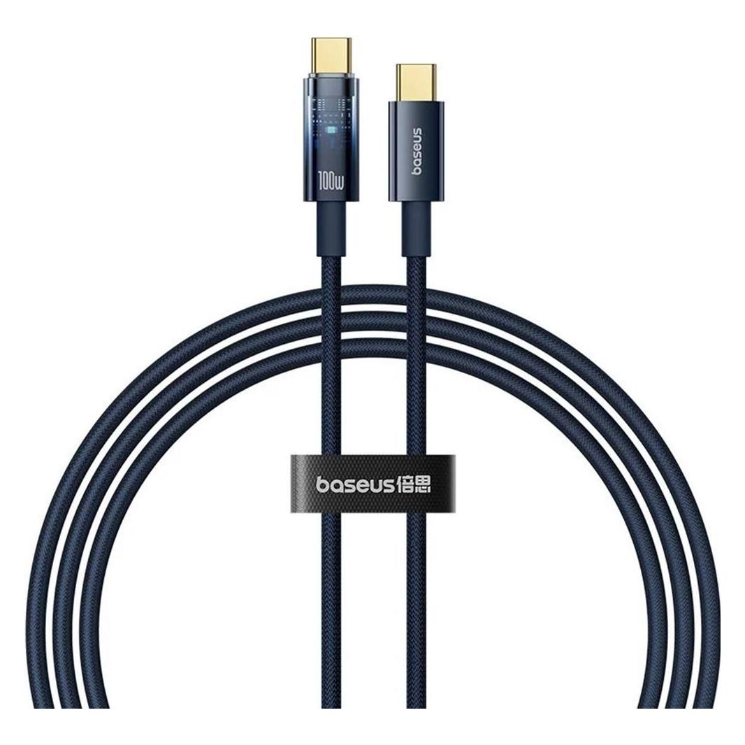 Baseus USB-C to USB-C Cable Explorer, 100W, 5A, 1m, Navy (1 m, 100 W) (P10319704321-00)