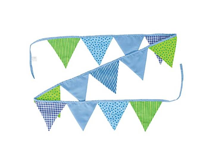 goki 60767 vlaggetjesslinger, blauw-groen