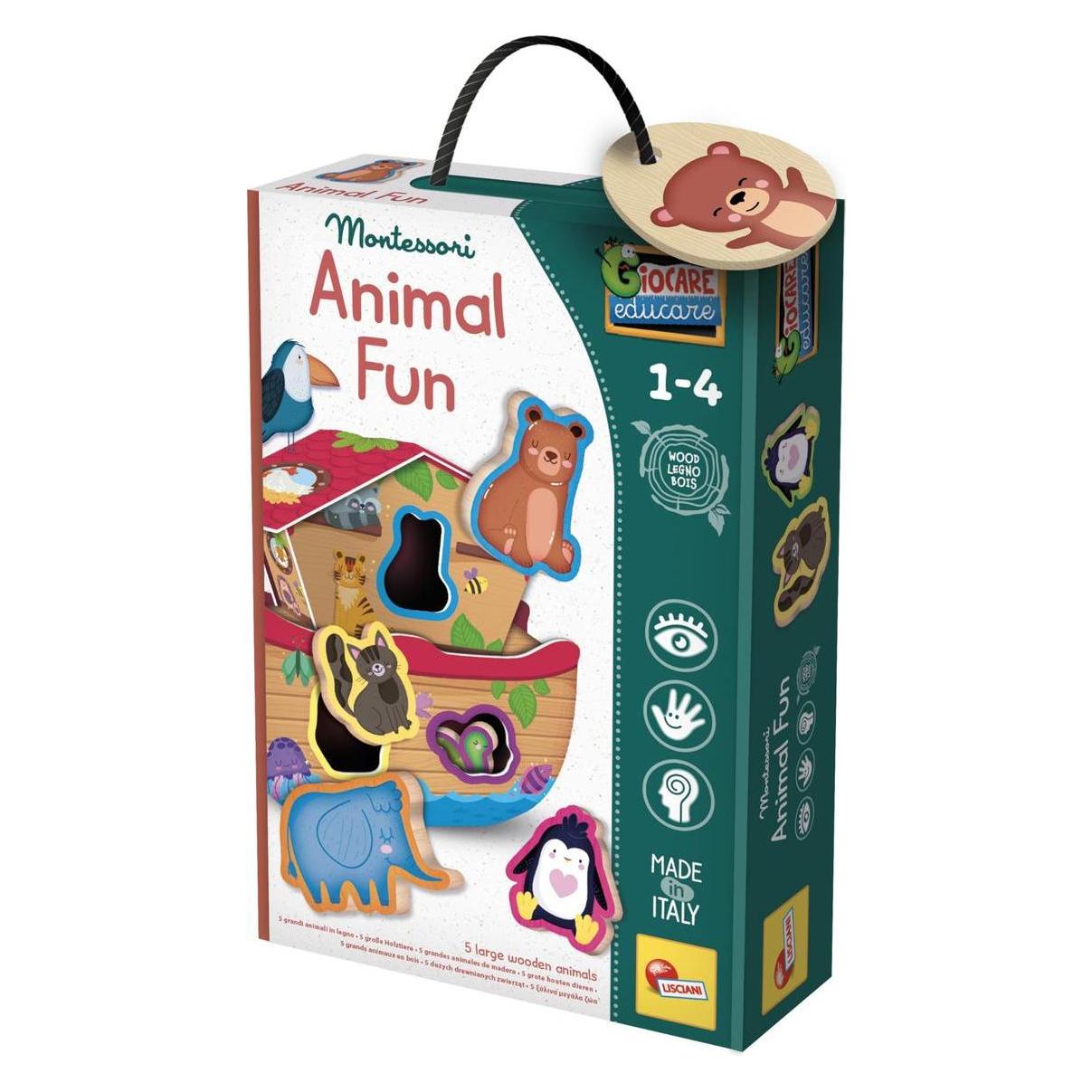 Lisciani 96893 - - MONTESSORI LEGNO ANIMAL FUN (96351)