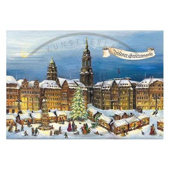 Olewinski & Tochter 2920 - Weihnachtspostkarte - Dresdner Striezelmarkt (2920)