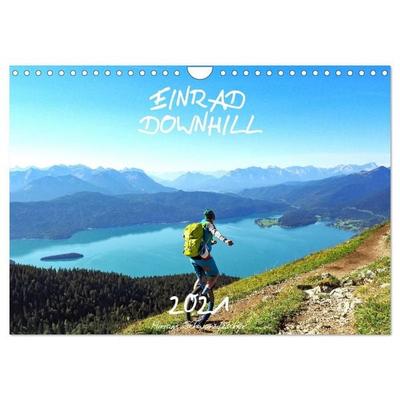 Einrad Downhill (Wandkalender 2027 DIN A4 quer), CALVENDO Monatskalender