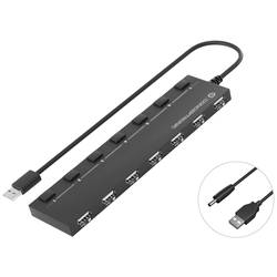 Conceptronic HUBBIES08B USB-Hub 7 Port USB-A USB 2.0 480 MBit/s Schwarz HUBBIES 7-Port-USB-2.0-Hub