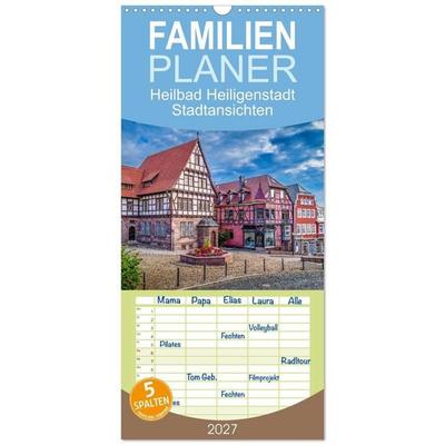 Familienplaner 2027 - Heilbad Heiligenstadt Stadtansichten mit 5 Spalten (Wandkalender, 21 x 45 cm) CALVENDO