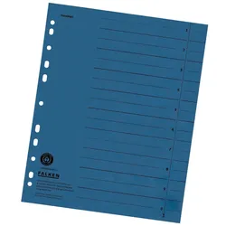 Falken 80001605 100x Trennblätter, 24 x 30cm, 230g/m2, durchgefärbt, 100er Poly - Blau