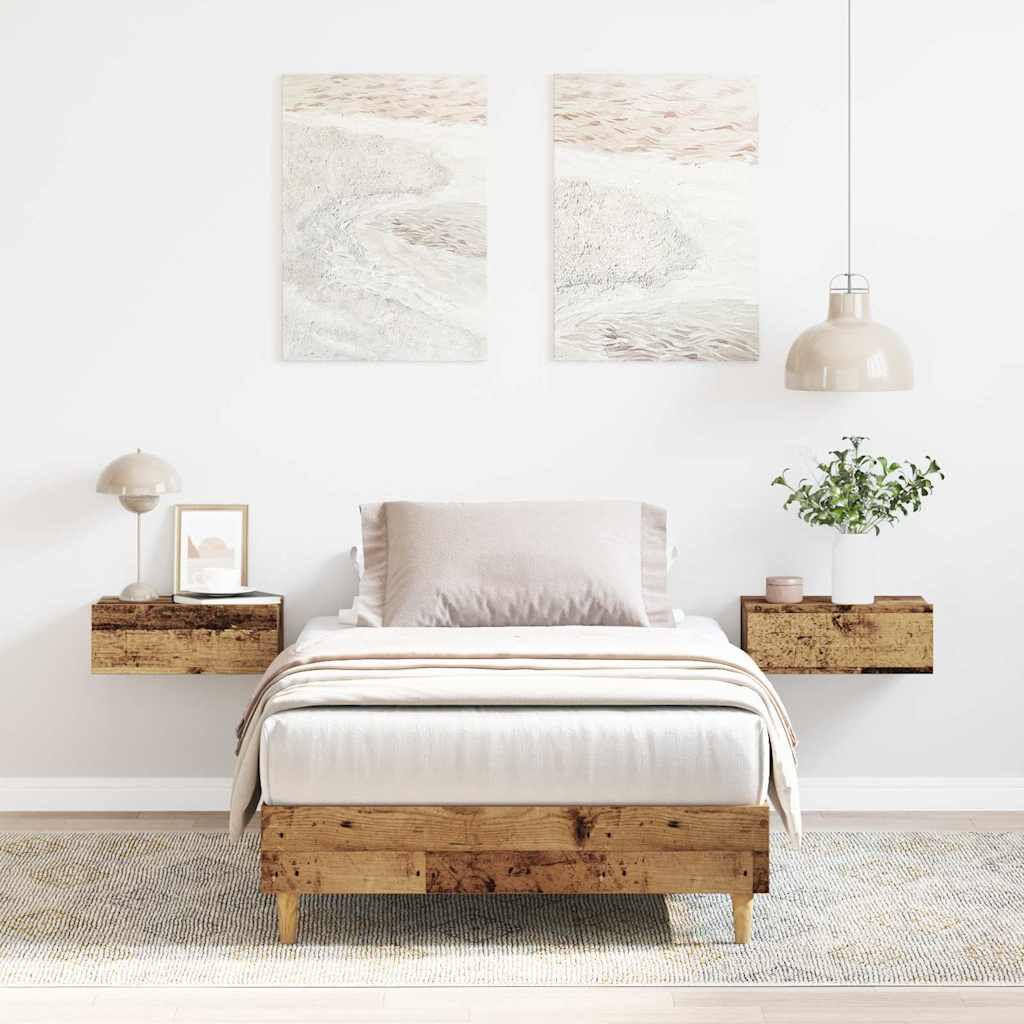 Alpen Home Bed Frame No Mattress Engineered Wood Old Wood European Single (90 x 200 cm)