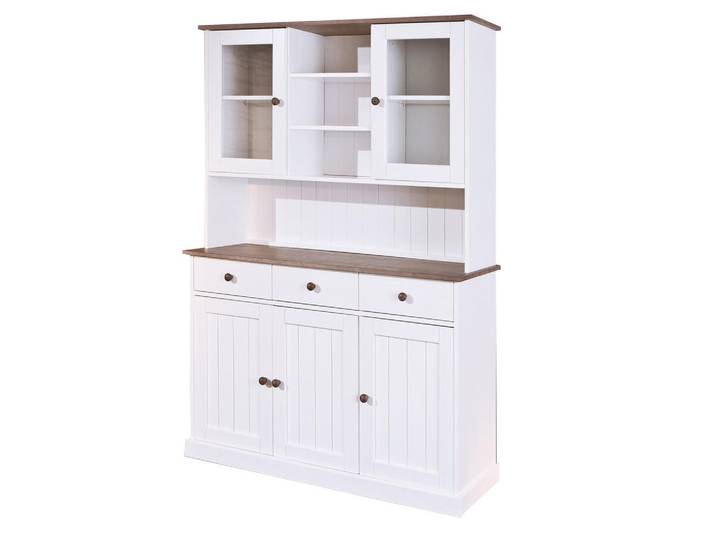 ebuy24 Kredenz weiß, Weiß, 131x191x45 cm, Esszimmer, Anrichten, Buffetschränke