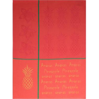 Geschirrtuch STUCO "Tropic Fruits - Jacquard", bunt (rot, grün, gelb), B:50cm L:70cm, 50% Baumwolle, 50% Leinen, Geschirrtücher, Geschirrtuch