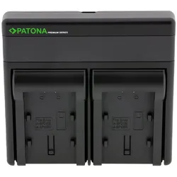 Patona Batteries Replacement Dual Charger USB USB-C (Kamera Akku Ladegerät), Kamera Stromversorgung, Schwarz